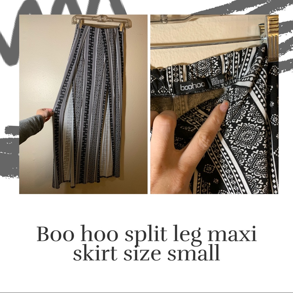 Boo hop split leg maxi skirt